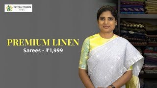 🔖 PREMIUM LINEN SAREE | www.ruffletrends.com | Breathable • Elegant • Everyday Luxury 🌾