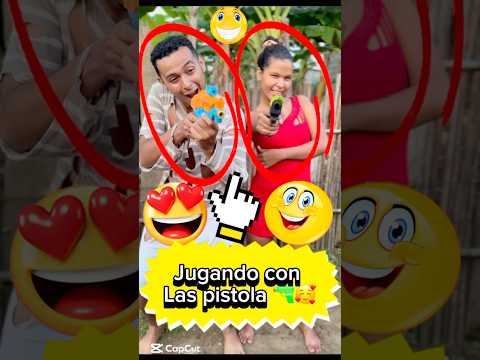 Jugando con las pistolita de agua 🔫🥰💯#viral #youtubeshorts #shortvideo #comedy #love