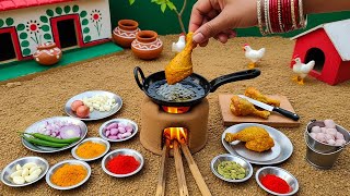 How To Make Miniature Chicken Tandoori Recipe | Tiny Foodkey Village Food ASMR