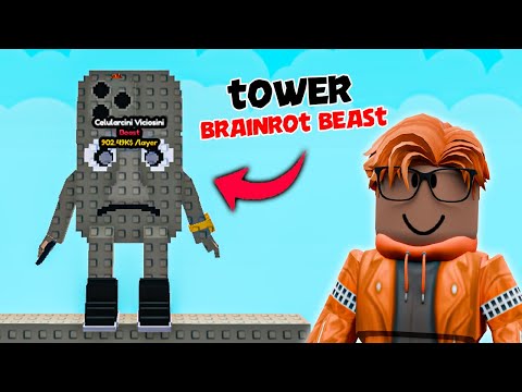 Hoki Sekali 😃 Aku Dapet Tower Brainrot Beast Di Game Build A Tower