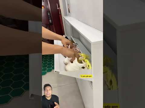 Cómo guardar zapatos en entrada en mueble angosto #ingenieria #construccion #home