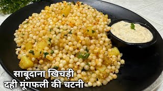 Navratri special sabudana khichdi dahi mungfali chutney | साबूदाना की खिचड़ी और चटनी नवरात्रि रेसिपी