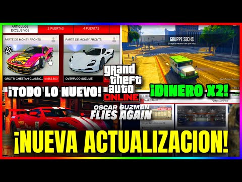 NUEVA ACTUALIZACION en GTA5 Online! 6 NUEVOS COCHES! EVENTO SEGURIDAD! DINERO X2 y MÁS!