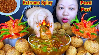 SPICY PANIPURI CHALLENGE | PANIPURI EATING CHALLENGE | INDIAN STREET FOOD🔥PANIPURI MUKBANG ASMR