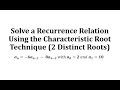 Recurrence Relations and Solutions