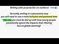 Writing with Purpose and Tone