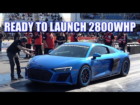 HOW QUICK CAN THIS CRAZY 2800WHP ALPHA28 AUDI R8 RUN THE 1/4 MILE?