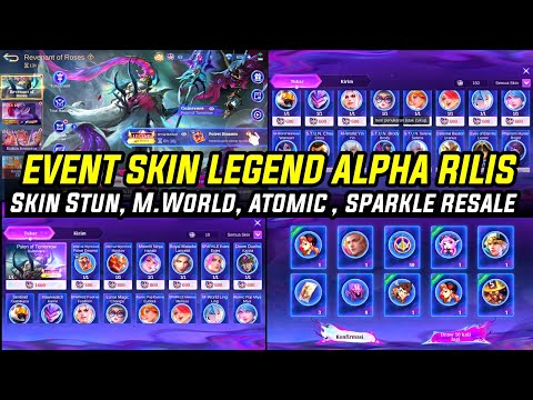 BEBAS PILIH STUN,SPARKLE M.WORLD RESALE DI EVENT SKIN LEGEND ALPHA 2025 BUSET PANEN SKIN LIMITED