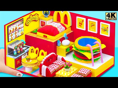 Build Mini McDonalds House from Cardboard - As Beautiful as Real Restaurant 🍟 DIY Miniature House