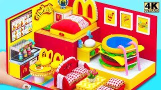 Build Mini McDonalds House from Cardboard - As Beautiful as Real Restaurant 🍟 DIY Miniature House