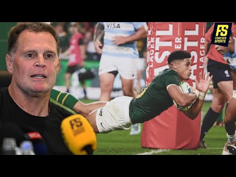RASSIE ERASMUS REACTS to MASSIVE 67-30 Springboks WIN over Los Pumas | Springboks Press Conference