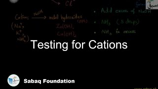 Testing for Cations