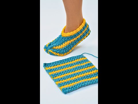 Easiest way to crochet slippers! Step by step tutorial! Miarti🧶