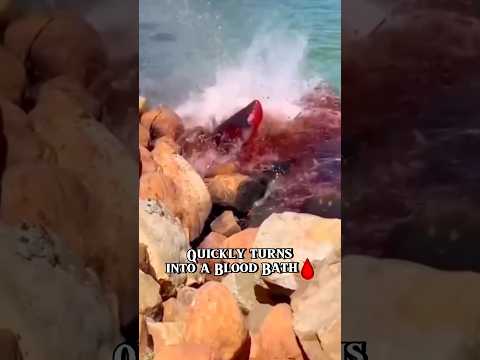 This beautiful day, quickly turns into a bloodbath😳🐋 #crazy #animals #whale