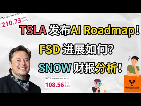 TSLA 发布AI Roadmap! FSD进展如何? Snowflake财报分析!【美股分析】