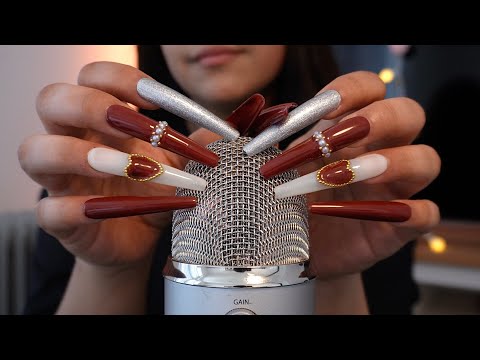 [ASMR] Mic Tapping & Scratching With XXL Nails With Foam Cover