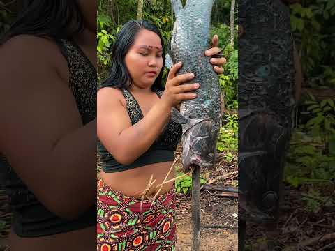 Preparando peixe trairão