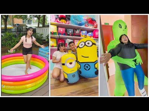 Swimming Float Pro vs Hacker - Minion Baby & Green Alien ‼️😍🎉 #shorts by Su Hao