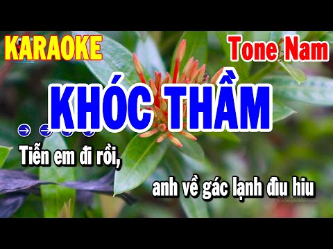 Karaoke Khóc Thầm Tone Nam | Nhạc Sống Bolero Dễ Hát 2023 | Karaoke Thanh Hải