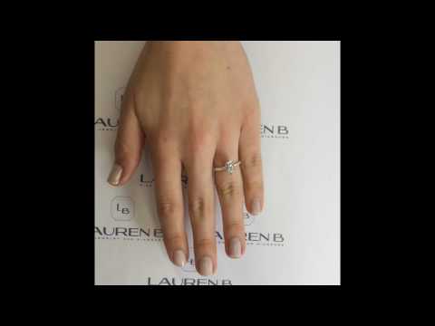 Moissanite Pear Two-Tone Pave Ring