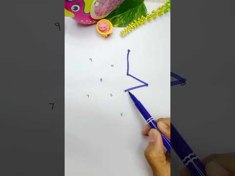 ✍️Connect Numbers 1 to 1 #art #trending #shorts #satisfying #number #maths #drawing #funny #ytshorts