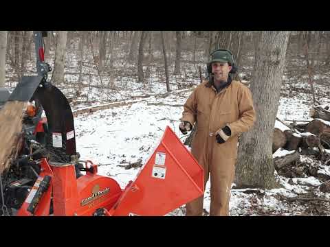 Chipping firewood with a Land Pride WC1504 chipper