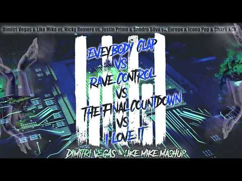 Eveybody Clap vs. Rave Control vs. The Final Countdown vs. I Love It (DV&LM Mashup)