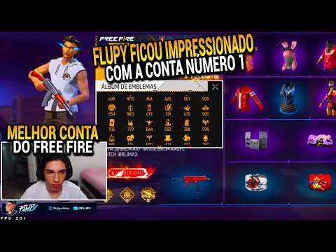 FLUPY AVALIOU A CONTA NÚMERO 1 DO FREE FIRE A MAIS GEMADA DE TODAS, TEM TUDO DO JOGO!!