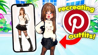 Recreating PINTEREST Outfits in DRESS TO IMPRESS