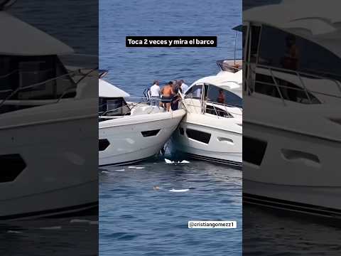 Dos yates se chocan en el océano😱