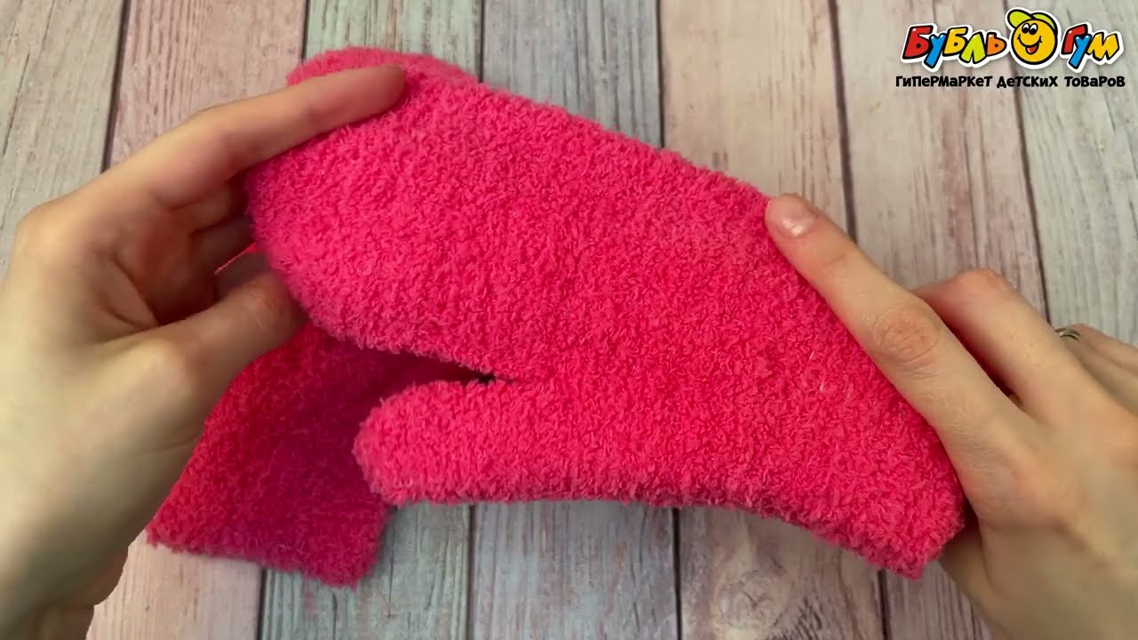 Рукавицы Lanson Kids плюшевые ярко розовые - видео