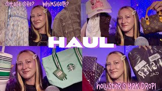 ASMR Millennial Mall Haul! 🛒🤘Hollister Y2K Drop, New Anthro Purse, Boutique Floral Dresses, +more! 💖