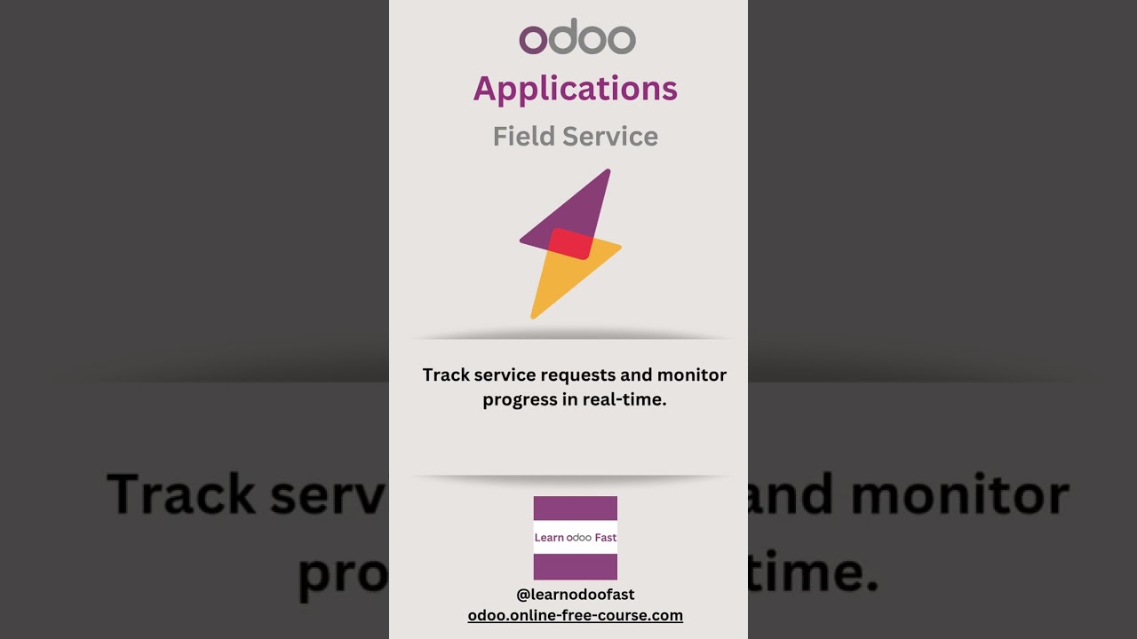 Odoo Applications - Field Service | 11.01.2025

Odoo Field Service manages on-site operations with scheduling, real-time monitoring, and invoicing tools for improved service ...