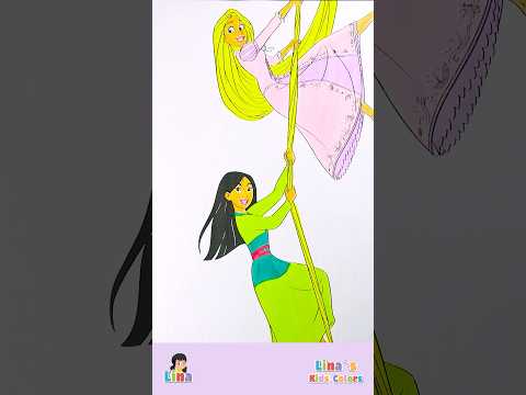 Disney Princess 🎨 Kids Art Coloring |  #coloring #disney #princess