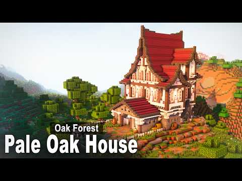 Minecraft: How to build a Pale Oak and Cherry Farmouse | Easy Tutorial