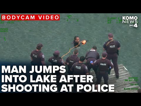 YouTube video thumbnail: Suspect Jumps Into Lake Washington After Shooting at Seattle Police