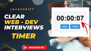 How to Implement Timer concept | Clear frontend developer Interviews | WEB DEV - 3  | Tamil hacks