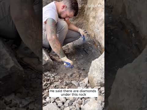 Big diamond #rock #crystals #hunting #gemstone #diamond #shorts