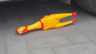 Crushing Crunchy & Soft Things by Car! EXPERIMENT CAR VS + The dog's reaction with dogs toy 9