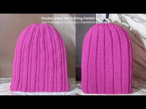 Free 2-Row Repeat Hat Knitting Design for Beginners | Ladies Gents Topi Design.