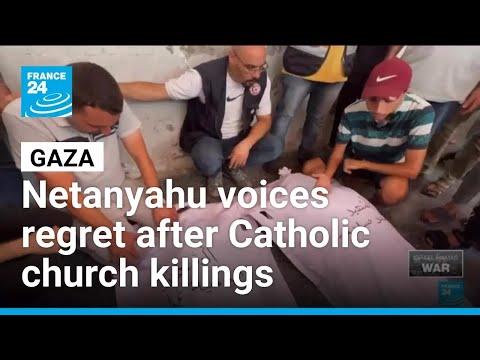 YouTube video thumbnail: Benjamin Netanyahu Voices Regret After Gaza Catholic Church Killings