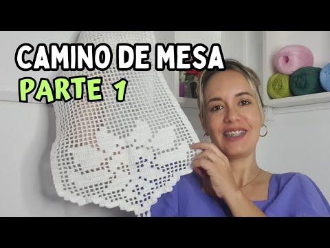 Camino de Mesa en Crochet Filet con Flores | Parte 1