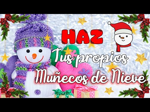 3 Maneras Fáciles de Crear Muñecos de Nieve con Material Reciclado☃️✨