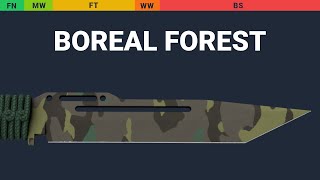 Paracord Knife Boreal Forest Wear Preview