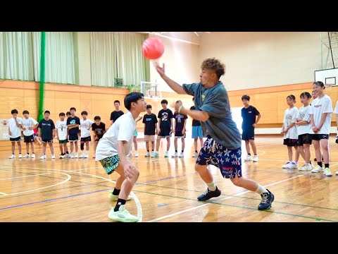 魅せるバスケで楽しい空間を作り上げる！U15・U18に向けてドリブルスキルを伝えたバスケクリニック！"名寄ツアーDAY2"