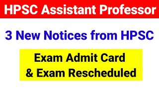 💥3 Notices form HPSC !! HPSC Assistant Professor 2025 | HPSC Asst Professor Exam | UGC NET MENTOR