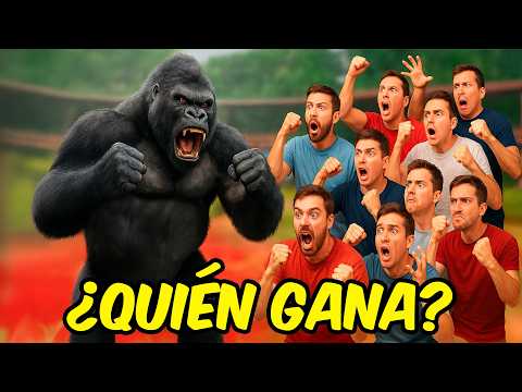 100 hombres contra 1 gorila ¿quién gana en una pelea?