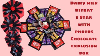 Pretty Chocolate Explosion Box with Rotating Teddy