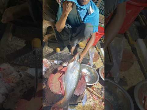 How To Remove Fish Skin | Big Pangas Fish Cutting In Bangladesh 🙄 #shorts