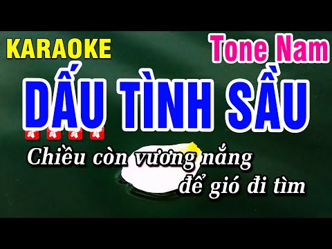 Karaoke Dấu Tình Sầu Nhạc Sống Tone Nam | Beat Huỳnh Anh